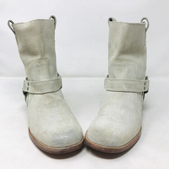 Maison Martin Margiela 39.5 Ivory Suede Boots